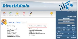 Error log Directadmin