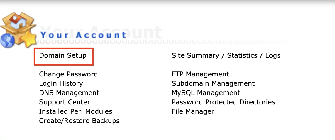 Domain setup