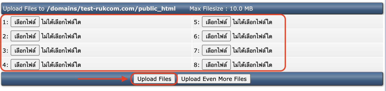 วิธี Upload File ใน DirectAdmin - Ruk-Com Hosting