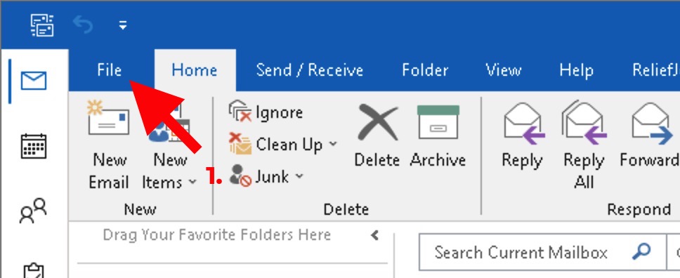 การ Export & Import Email ด้วย MS Outlook backupemail_1